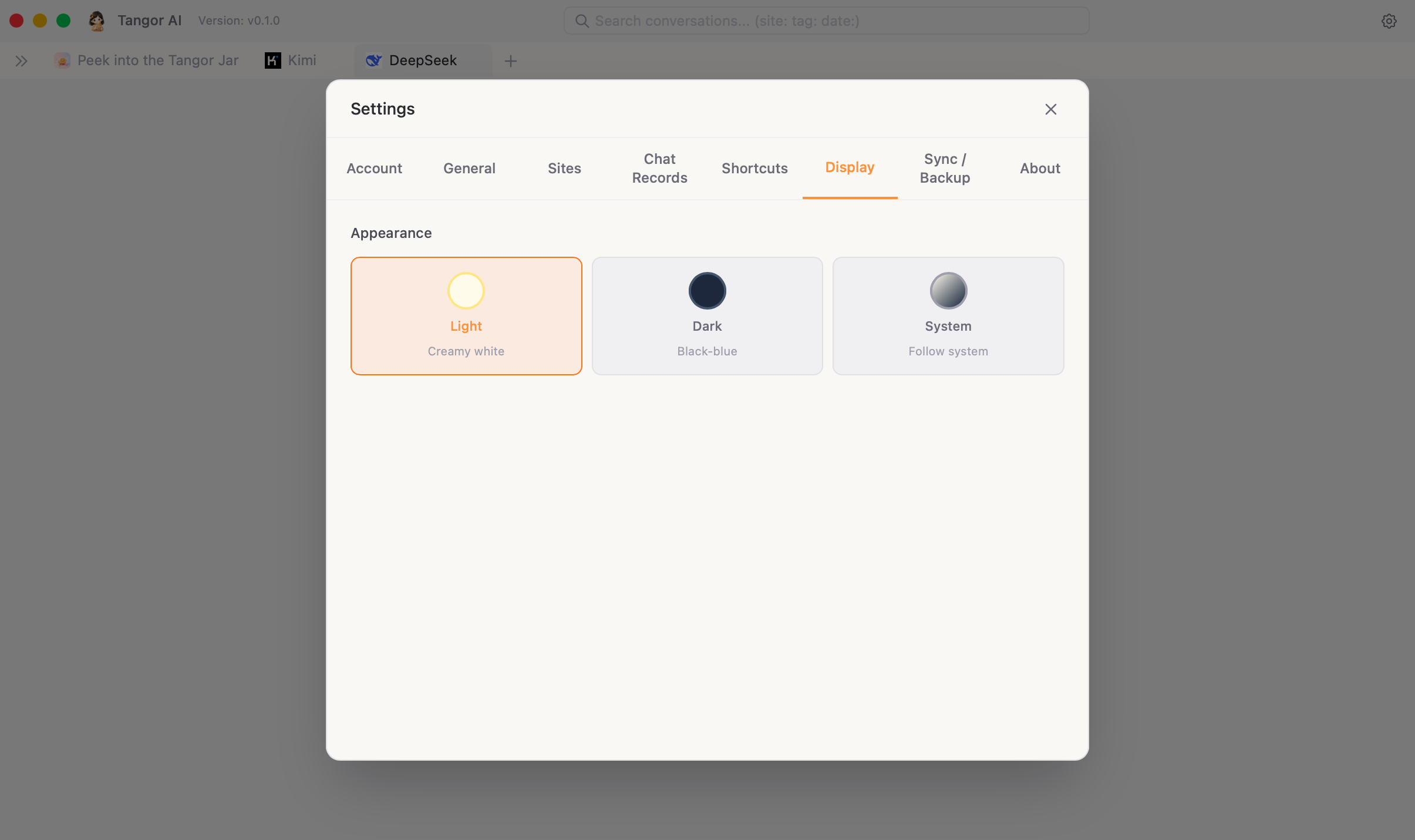 Display & language settings
